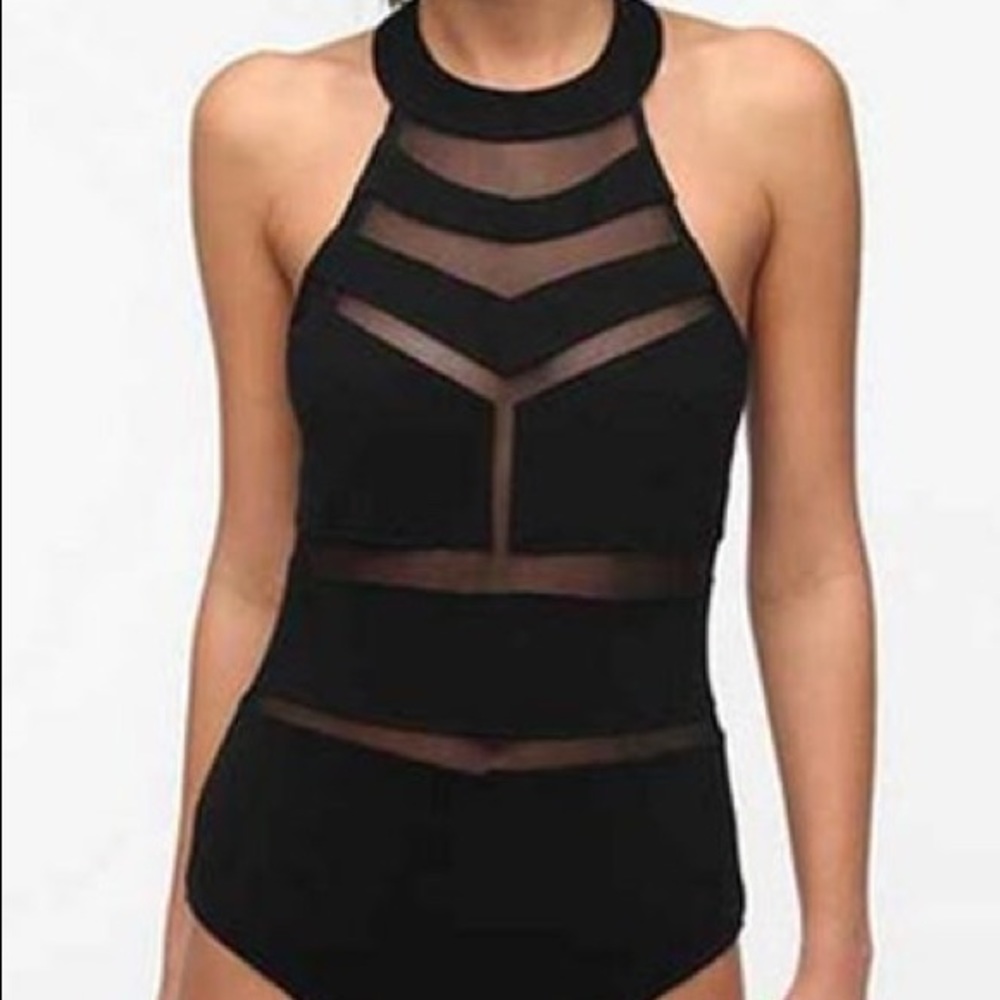 Out from Under Mesh Block Bodysuit